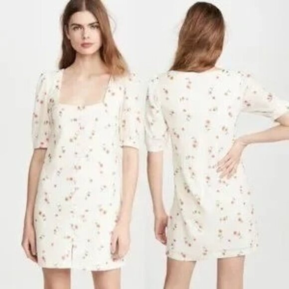 BB Dakota Dresses & Skirts - BB Dakota Scattered Daisy Bubble Sleeve Mini Dress size 6 cottagecore